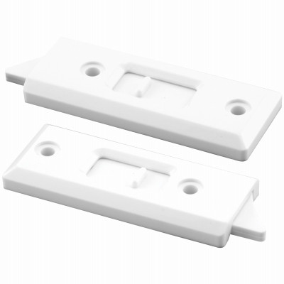 Spring-Loaded Window Tilt Latch, 3-1/4 In. White Plastic, 2-Pk.