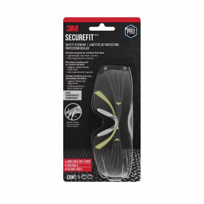 Safety Glasses, Black/Green