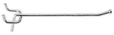 Pegboard Single Angle Hook, Galvanized Steel, 4 In.