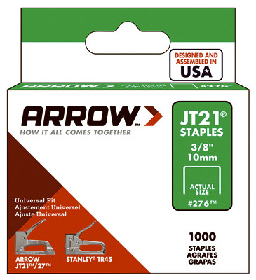 Staples, JT-21, 3/8-In., 1000-Pk.