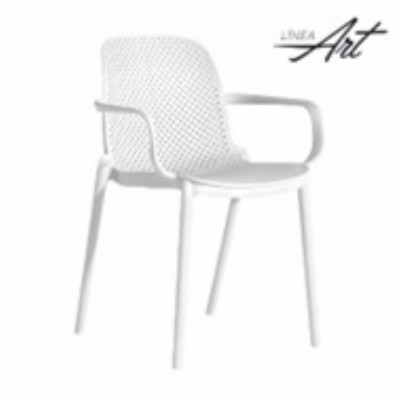 Art Berlin Arm Chair, White Plastic