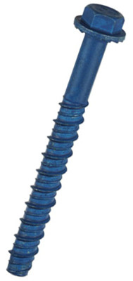 Concrete Screw Anchors, Hex Washer Head, 5/16 x 3 In., 4-Pk.
