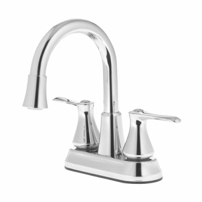 Two-Handle Bathroom Faucet, LED Light, Pop-Up Drain, Chrome (4 pieces)