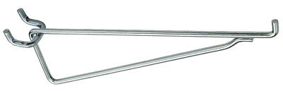 Pegboard Angled Shelf Bracket, Galvanized Steel, 8 In., 2-Pk.