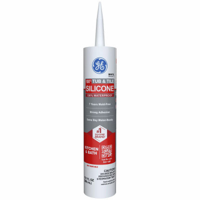 Tub & Tile Silicone 1 Sealant, White, 10.1-oz.