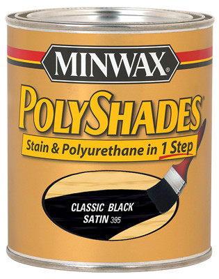 Polyshades Wood Stain, Classic Black Satin, 1/2 Pt.