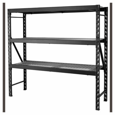 3-Tier Shelving Unit, Industrial Strength, 2,000-Lb. Capacity, 77 W x 24 D x 72-In. H