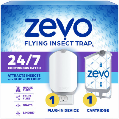 Flying Insect Fly Trap, Plug-In Base + 1 Cartridge