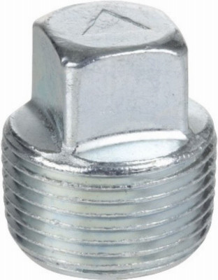 Galvanized Pipe Plug, Square Head, 3 In.