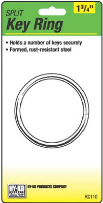 Split Key Ring, 1-3/4 In. (5 pieces)