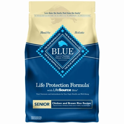 Senior Dry Dog Food, Chicken/Rice, 5 Lbs.