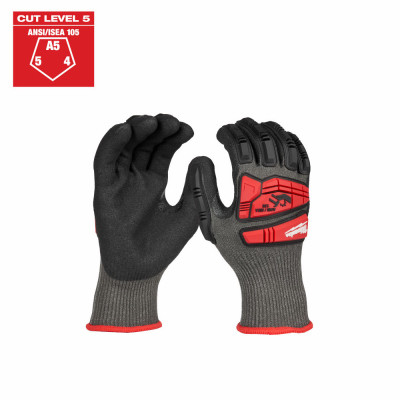 Impact Nitrile Dipped Work Gloves, Cut Level 5, Men's XL