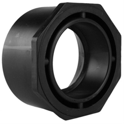 ABS/DWV Flush Bushing, Spigot x Hub, 4 x 3 In.