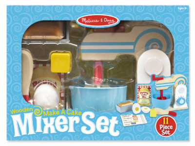 11-Pc. Wooden Make-a-Cake Mixer Set