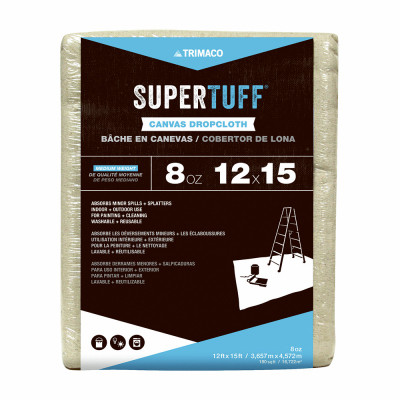 SuperTuff Canvas Drop Cloth, 12 x 15 Ft.