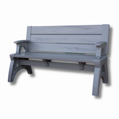 Convert A Bench 58 In. L Gen 2 XL Platinum Gray Foldable Bench