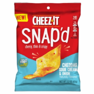 Snap'd Cheddar Sour Cream & Onion Crackers, 2.2 oz. (6 pieces)