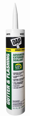 Gutter & Flashing Advanced Formula Sealant, White, 10.1-oz.