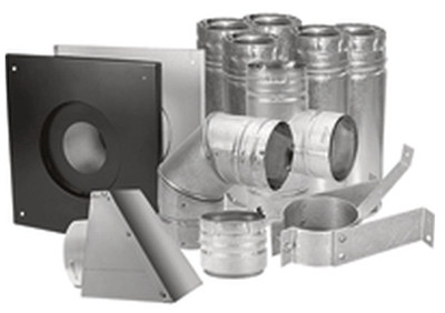 Pellet Stove Vent Kit, Horizontal, 4 In.