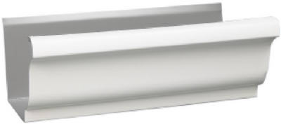 K-Style Gutter, White Aluminum, 5 In. x 10 Ft.