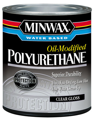 Fast Dry Polyurethane, Water-Based, Gloss, Qt.