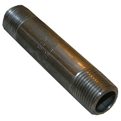 Stainless Steel Pipe Nipple, 3/8 x 4 In.