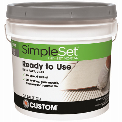 Pre-Mixed Ceramic Tile Thin-Set Mortar, 3.5-Gallons