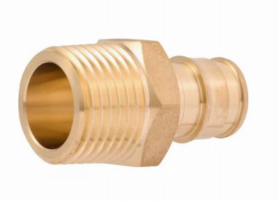 Expansion Adapter Fitting, Brass, 1/2 PEXA x 1/2 In. MNPT