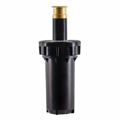 Pro Series Sprinkler Head, Strip Pattern Twin Spray, Brass Nozzle, 2-In. Pop-Up
