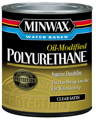 Fast Dry Polyurethane, Water-Based, Satin, Qt.