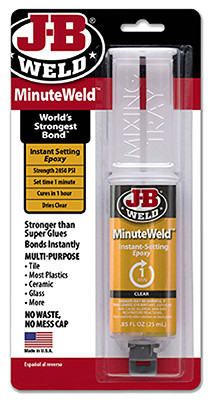 MinuteWeld Epoxy Syringe, 25-ml.