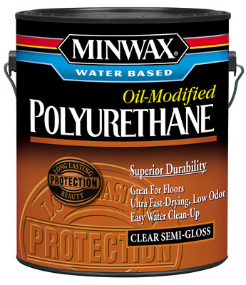 Ultra Fast Drying Polyurethane, Water Based, Semi-Gloss, Gallon (2 pieces)