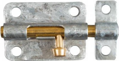 Door Barrel Bolt, Galvanized, 3 In.