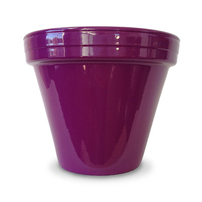 Flower Pot, Violet Ceramic, 4.5 x 3.75 In. (16 pieces)