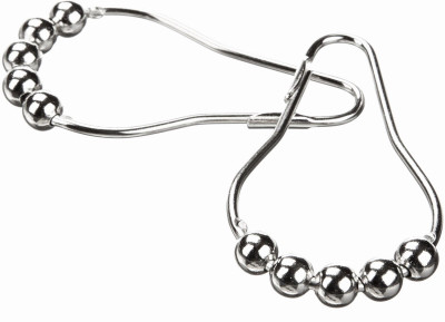Roller Shower Curtain Hooks, Chrome, 12-Pk.