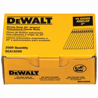 Collated Angled Finishing Nails, 16 Gauge, 2 In., 2,500-Pk.