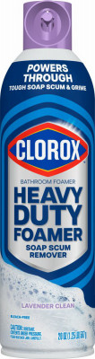 Clorox Heavy Duty Bathroom Foamer Soap Scum Remover, Lavender Clean, 20 Ounces