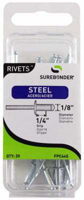 Steel Rivet, Medium, 20-Pk.