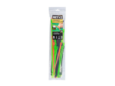 EveryTie & WorkTie Releasable/Reusable Cable Tie Combo Pack, 45-Pk.