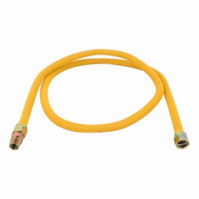 Eastman 5/8 In. OD x 72 In. Coated Stainless Steel Gas Connector, 1/2 In. MIP (Tapped 3/8 In. FIP) x 1/2 In. MIP (Tapped 3/8 In. FIP)