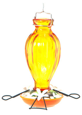 Oriole Bird Feeder, Fluted Glass, 20-oz. (4 pieces)