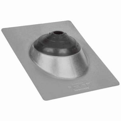 Galvanized Roof Flashing, Fits 1-1/4 to 4-In. Pipe