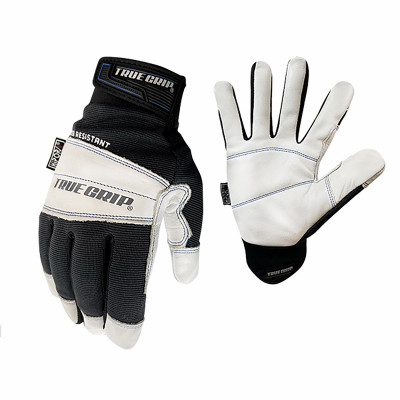 Water Resistant Leather Gloves, Men's L