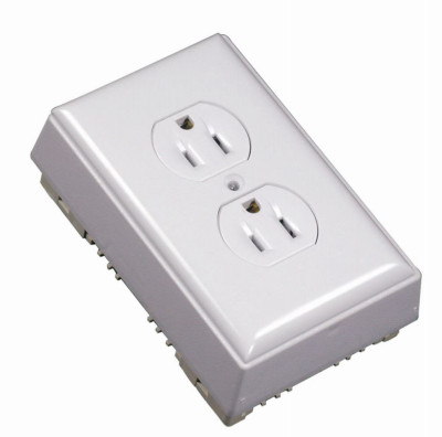 White 1-Gang Non-Metallic Outlet Kit