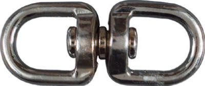 Snap, Round Swivel Eye, Nickel, 5/8 x 5/8 In.