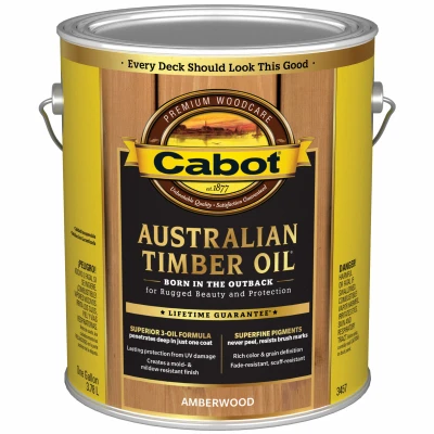 Australian Timber Oil Wood Finish, Amber Wood, 1-Gallon (4 pieces)