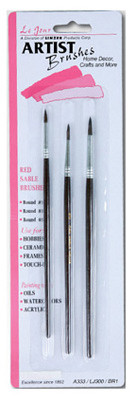 Le Jour 3-Pc. Round Artist Brush Set