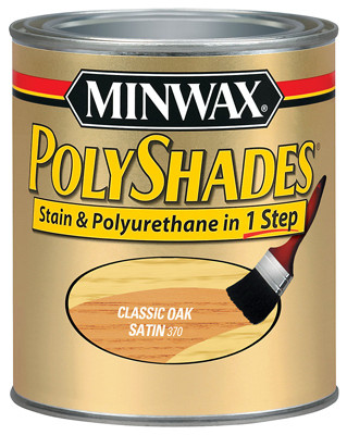 Polyshades Wood Stain, Classic Oak Satin, Qt.