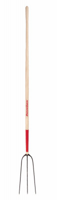 Hay Fork, 3 Oval Tine, Hardwood Handle, 48 In.