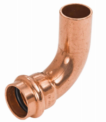 1/2 In. FTG by Press Copper Pipe Elbow, 90 Degrees
